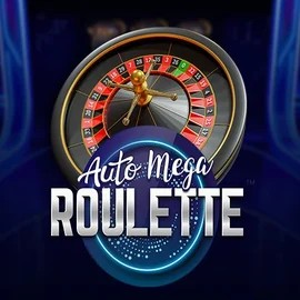 Auto Mega Roulette online game logo by Pragmatic Play on rhino-bet.uk.com