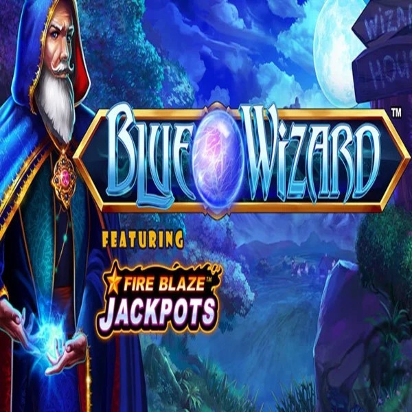 Enjoy Blue Wizard Fire Blaze Jackpots by Rarestone Gaming – logo hosted on rhino-bet.uk.com