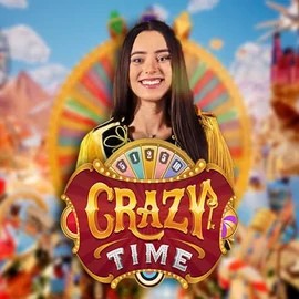 Crazy Time slot visual from Evolution available on rhino-bet.uk.com