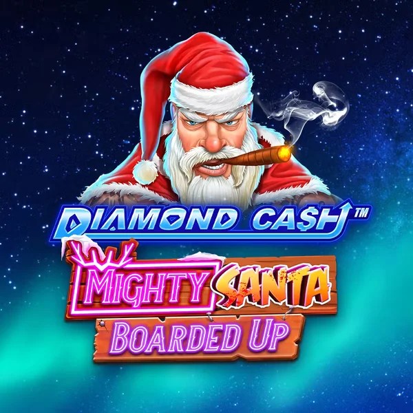 Diamond Cash Mighty Santa Boarded Up online game logo by Greentube on rhino-bet.uk.com