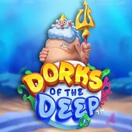 Dorks of the Deep slot logo by Hacksaw Gaming at Rhinobet CasinoDorks of the Deep