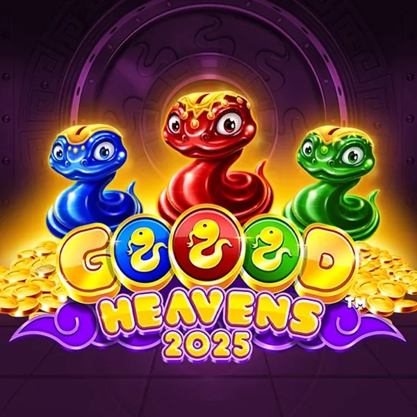 Goood Heavens slot logo by Rarestone Gaming at Rhinobet CasinoGoood Heavens